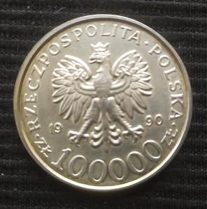 100.000 злотых 1990 "Солидарность" (ПНР)