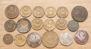 Мелочь до 1961г 64шт (10-1937, 20-38 и т.д.) с 400р
