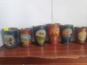 Продам коллекцию рюмок СССР с ручной эмалевой росписью