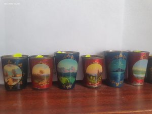 Продам коллекцию рюмок СССР с ручной эмалевой росписью