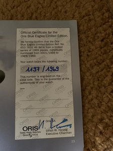 ORIS - Blue Eagles Limited Edition