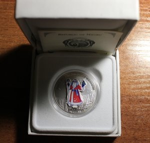 10 долларов 2008г. Дед Мороз (Трансформер). Науру.