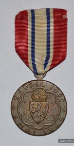 Норвегия. Медаль обороны 1940-1945