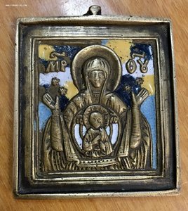 Знамение Пресвятой Богородицы - Оранта. 4 эмали.
