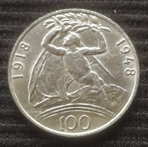 100 крон 1948 г. (Чехословацк.Респ.)