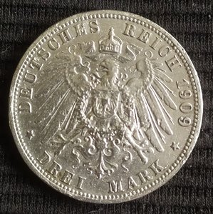 3 марки 1909 D (Германия) - бюджетная