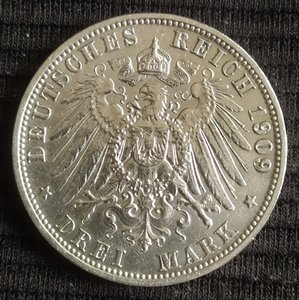 3 марки 1909 D (Германия)