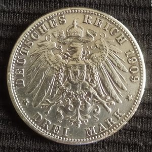 3 марки 1909 G (Германия)