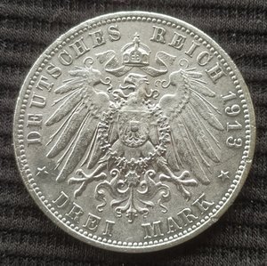 3 марки 1913 E "100 лет Битве" народов" (Германия)