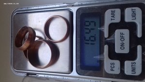 Обручалки СССР .лом 16.5 грамм. 1500 за грамм. 375 проба.