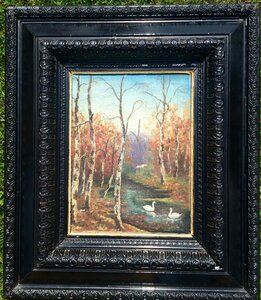 Картина " лебеди".