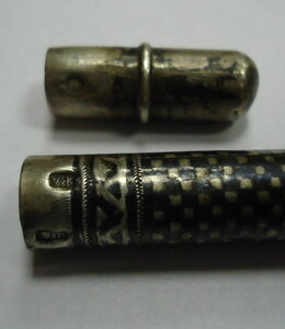 Футляр для карандаша - серебро 875пр. - чернь