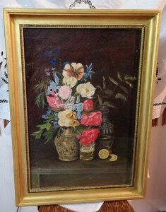 Картина "Цветы+лимон", Панфилов В. А.