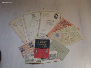 Комплект на ДЁМИНУ А.Е., СПОРТ -ГРАМОТЫ РККА , 1934-37г.г.