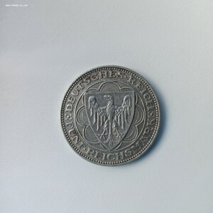 Германия, 5 рейхсмарок 1927 "100 лет Бремерхафену" RR