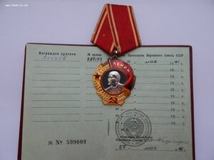 Орден Ленина №387133 + Док.