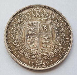 Великобритания 1/2 кроны 1887 года