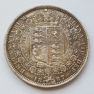 Великобритания 1/2 кроны 1887 года
