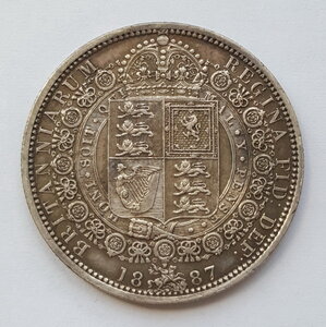 Великобритания 1/2 кроны 1887 года