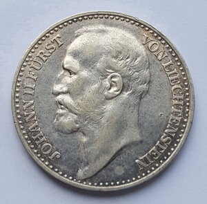 Лихтенштейн 1 крона 1910 года Иоганн II
