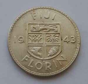 Фиджи 1 флорин 1943 года ( UNC )