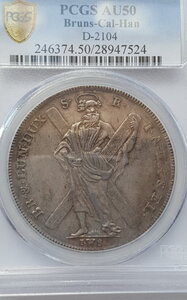 Брауншвейг-Каленберг-Ганновер Талер 1762 года ( PCGS AU50 )