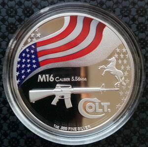 США 5 $ 2010 года Colt M 16 ( PROOF )