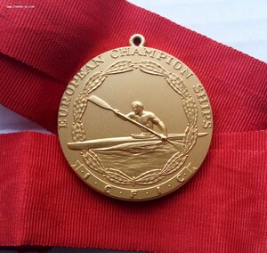 Золотая медаль чемпионата Европы 1960 г., байдарка.