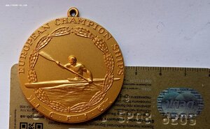 Золотая медаль чемпионата Европы 1960 г., байдарка.