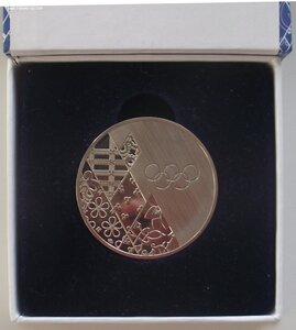 медаль участника Олимпиады-2014,Сочи,родная коробка