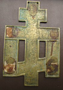 Крест киотный 4 эмали старообрядческий.