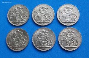 ЗОЛОТО - СОВЕРЕНЫ - 6 монет
