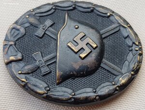 III Рейх Знак За ранение черный, люкс