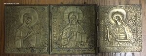 Здоровенный складень Деисус. Иисус Христос. Спас.