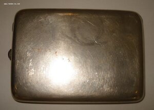 Портсигар Собаки. Серебро 875 пробы. 1930-е годы. СССР