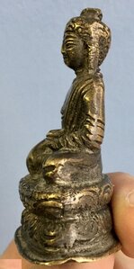 Старинная бронзовая фигурка Будды. Будда Шакьямуни.
