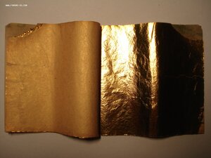 Две книжечки листов сусального золота по 25 листов 115х115мм