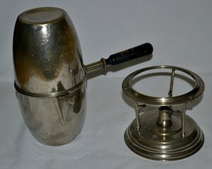 Бульотка-кофейник, бронза, серебрение.