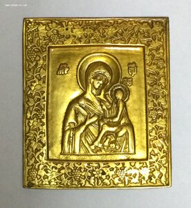 Икона Тихвинская Богородица. Плашка. Плакетка.