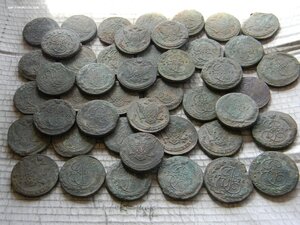 84 царских пятаков Екатерины 1763-1786 гг.