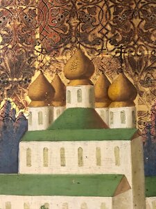 Храмовая икона Серафима Саровского . Золото. Москва.