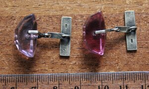 Запонки. СССР. Крупные. Серебро 875, со звездй