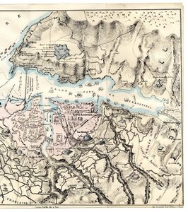 Карта Севастополь Крым Флот  Крымская Восточная война 1855