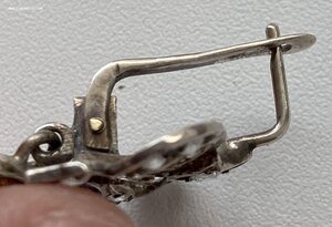 Серебряные серьги в стиле Фаберже. Серебро 925 проба.