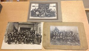 3 большие фото 1920-х Командир полка с ,,разговорами"