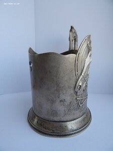 Подстаканник "Лошадь" Пискарев А. И. Серебро 84 проба.