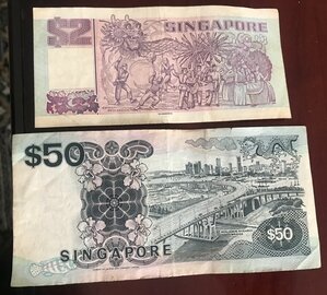 50 и 2 доллара Сингапура