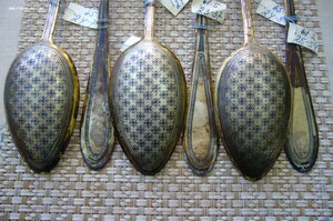 Набор ложек в коробке чернь великий устюг