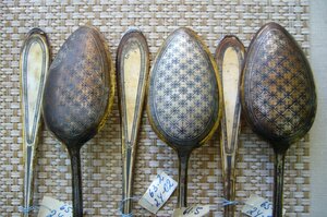 Набор ложек в коробке чернь великий устюг