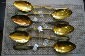 Набор ложек в коробке чернь великий устюг